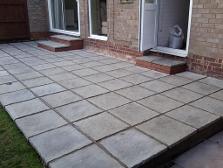 Courtyard patio and steps in Edgbaston.
