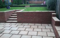 sunken patio and steps in Smetwick