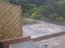 natural circle and slate with ornate panel,