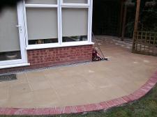 cotswald rivan slabs and block paving border in Shirley. 